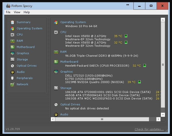 cara melihat spesifikasi komputer dengan Software Speccy