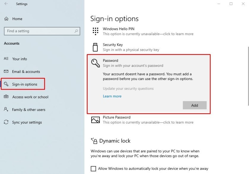 cara membuat password komputer